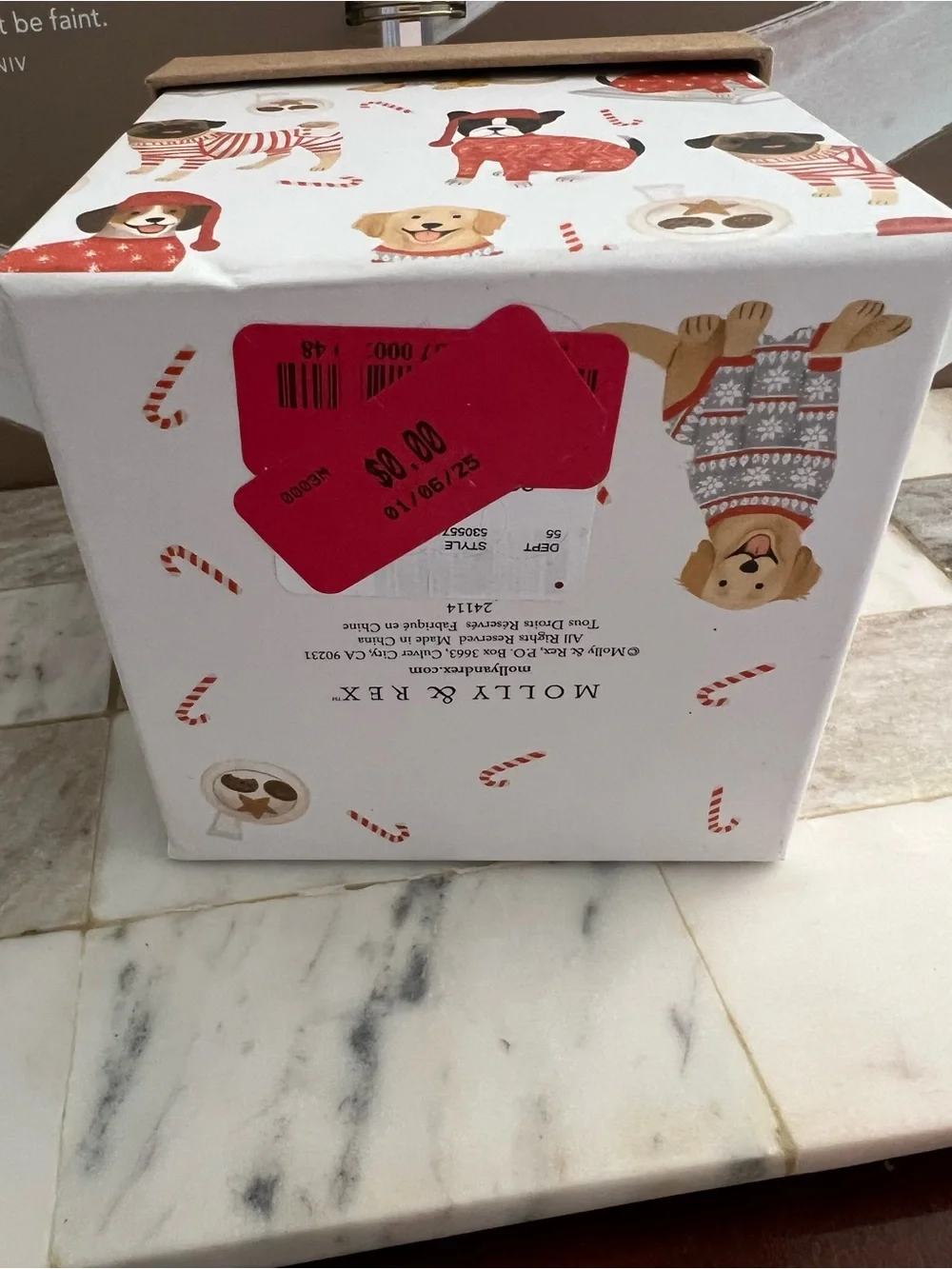 Festive Red Pom Gift Box - Home Party Supplies Gift Wrap